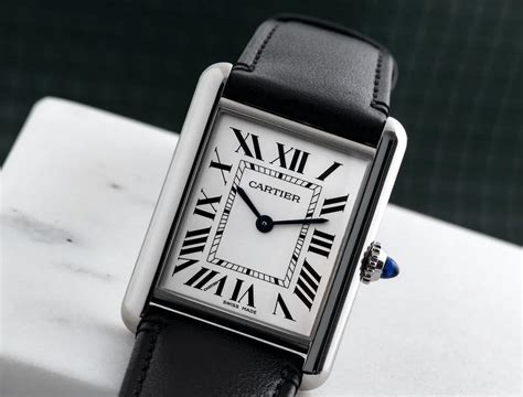 cartier tank must watch dupe|reproduction cartier tank watch.